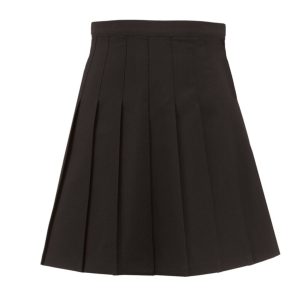 Stitched Down Black Pleated Skirt