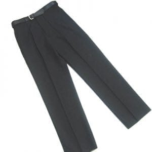 Boys Flat Front Charcoal Trouser