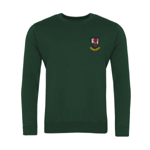 Rosehill Bottle Green Crew Sweatshirt w/Logo