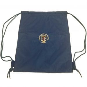 E. Martyrs Primary Royal Gym Bag w/Logo