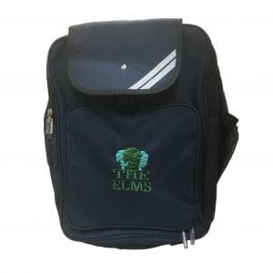Elms Navy Backpack w/Logo
