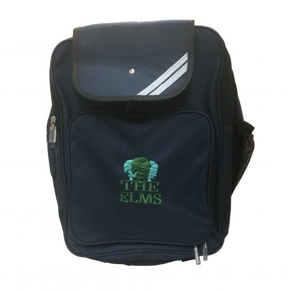 Elms Navy Backpack w/Logo