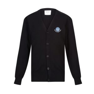 Alderman White Black Knitted Cardigan w/Logo