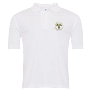Arden Forest Infant White Polo Shirt w/Logo