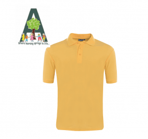 Avenue Primary Gold Polo Shirt w/Logo