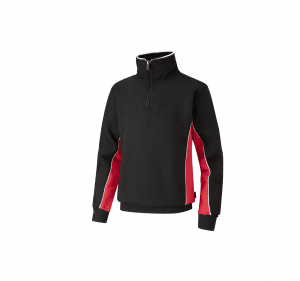 Rushcliffe Red/Black 1/4 Zip Sports Top w/Logo