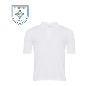 Christ the King White Polo Shirt w/Logo