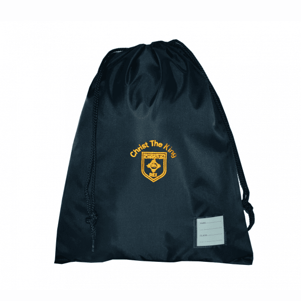 Christ the King Navy Gym Bag w/Logo