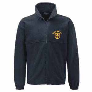 Christ the King Navy Fleece Jacket w/Logo