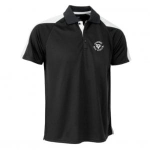 Gartree Blk/Wht Unisex Sports Polo Shirt w/Logo