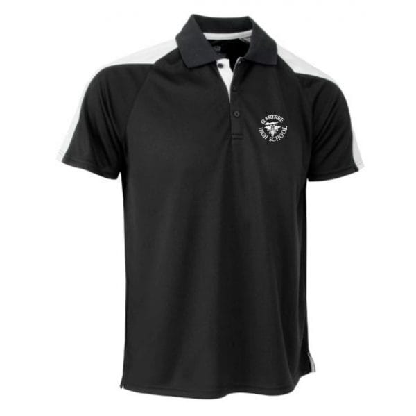 Gartree Blk/Wht Unisex Sports Polo Shirt w/Logo