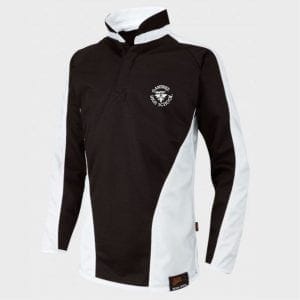 Gartree High Black/White Rugby Shirt w/Logo