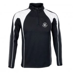 Gartree Blk/Wht 1/4 Zip Sports Top w/Logo
