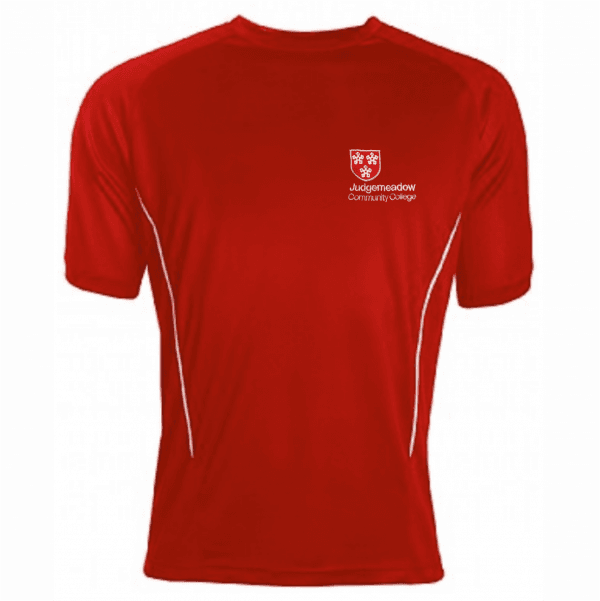 Judgemeadow Red/Wht  Training Tee w/Logo
