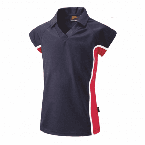St Crispins Girls Nvy/Red Hockey Top