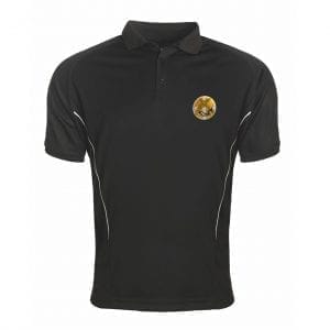 St Paul's Unisex Black Fitness Polo Shirt w/Logo