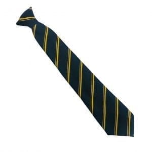 St Paul's Blk/Gld Clip-On Tie