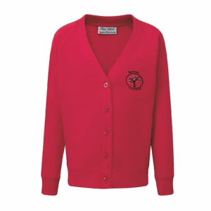 Stanhope Primary Red Cardigan w/Logo