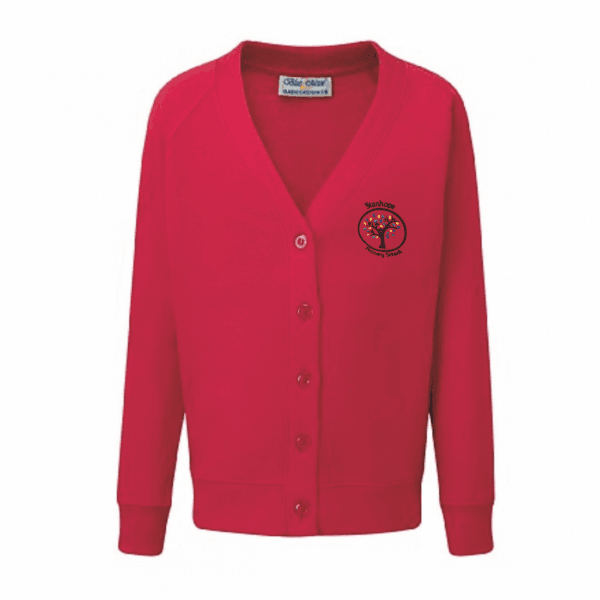 Stanhope Primary Red Cardigan w/Logo