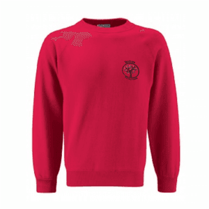 Stanhope Primary Red Crew Neck Sweatshirt w/Logo