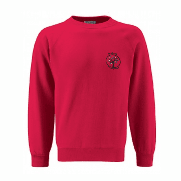 Stanhope Primary Red Crew Neck Sweatshirt w/Logo
