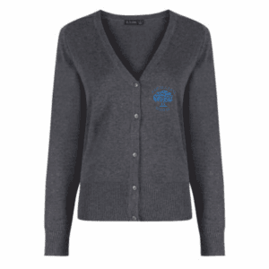 Marvels Lane Grey Knitted Cardigan w/Logo