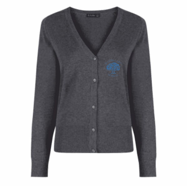 Marvels Lane Grey Knitted Cardigan w/Logo