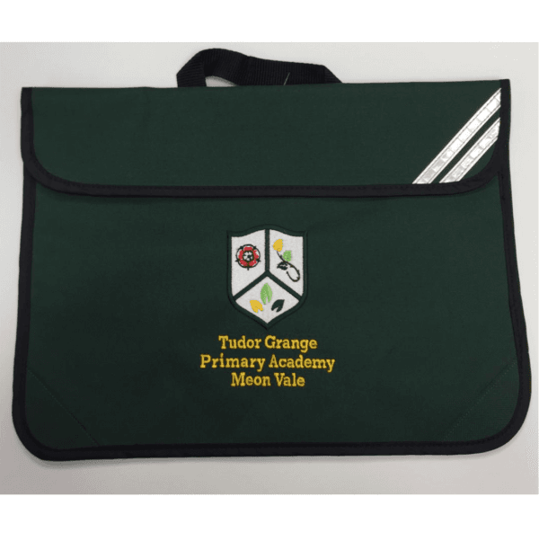 Meon Vale Bottle Green Book Bag w/Logo