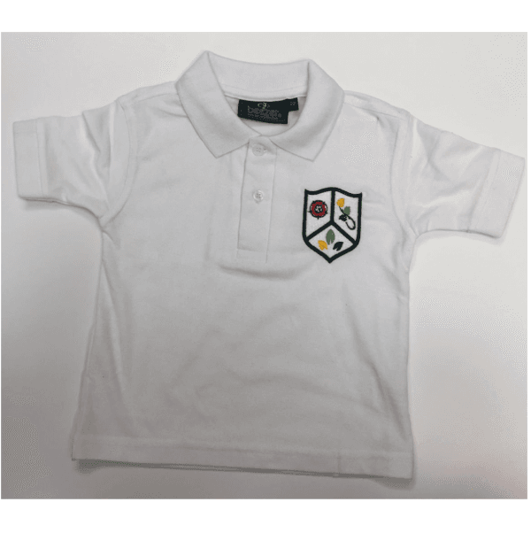 Meon Vale Early Years White Polo Shirt w/Logo