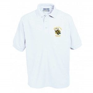 Abbey Primary White Polo Shirt w/Logo