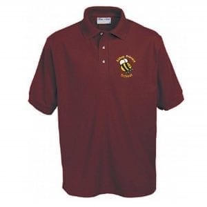 Abbey Primary Burgundy Polo Shirt w/Logo