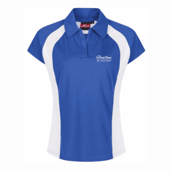 David Nieper Girls Falcon Royal/White Polo Shirt