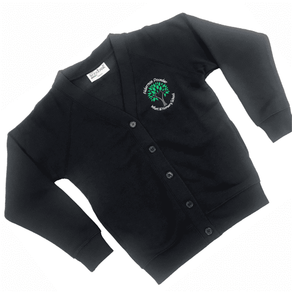 Alderman Pounder Girls Navy Cardigan w/Logo