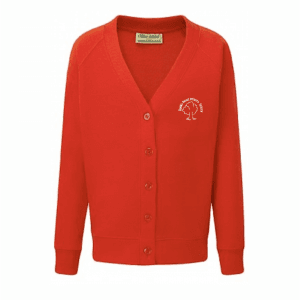 Banks Road Red Cardigan w/Logo