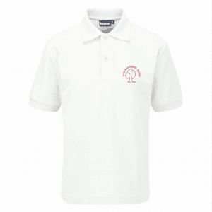 Banks Road White Polo Shirt w/Logo