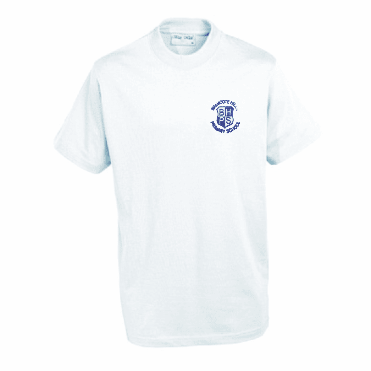 Bramcote Hills White P.E T-Shirt w/Logo - Schoolwear Solutions