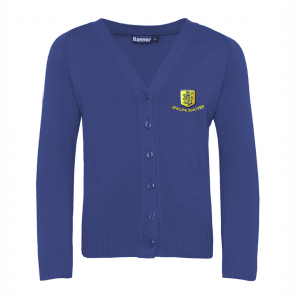 English Martyrs Royal Knitted Cardigan w/Logo