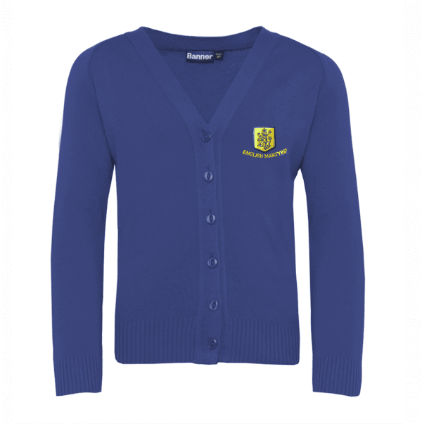 English Martyrs Royal Knitted Cardigan w/Logo