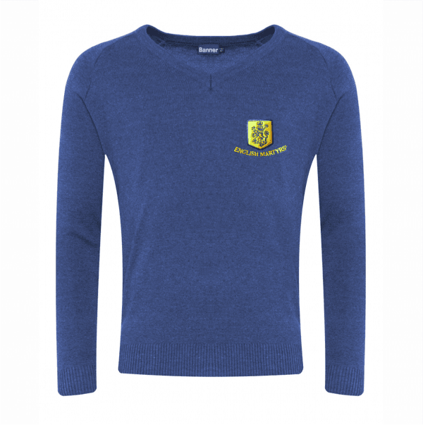 English Martyrs Royal Knitted Pullover w/Logo