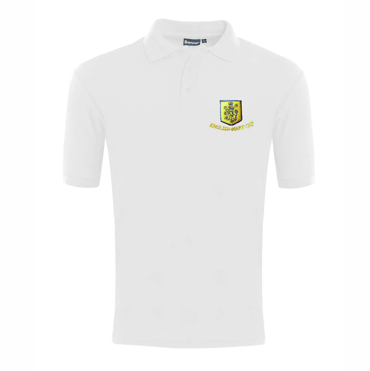 English Martyrs White Polo Shirt w/Logo