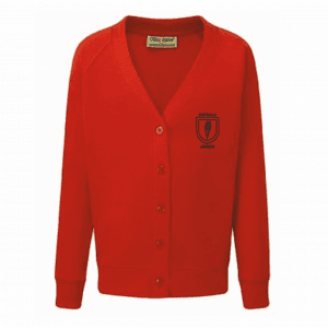 Eskdale Red Cardigan w/Logo