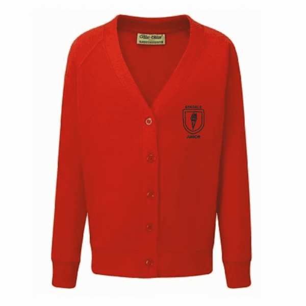 Eskdale Red Cardigan w/Logo