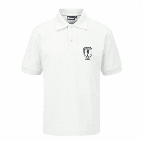 Eskdale White Polo Shirt w/Logo