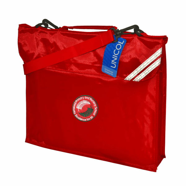 Fernwood Red Bookbag With Strap w/Logo