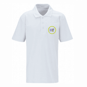 Highfield White P.E Polo Shirt w/Logo