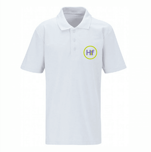 Highfield White P.E Polo Shirt w/Logo