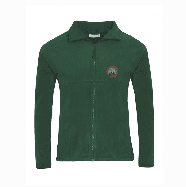 James Peacock Bottle Green Fleece Jacket w/Logo