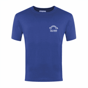 The Lanes Royal Blue P.E T-Shirt w/Logo