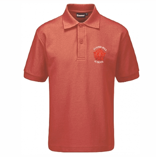 Round Hill Primary School Red Polo Shirt w/Logo