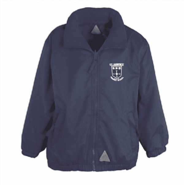 ST Laurence CofE Primary Navy Reversible Jacket w/Logo